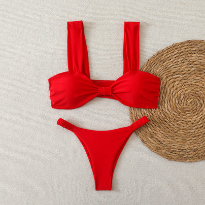 Women's Solid Color Sexy Bikini Set