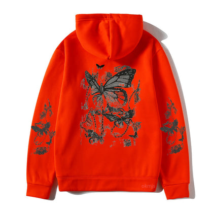 Cold Design Butterfly Hooded Sweater