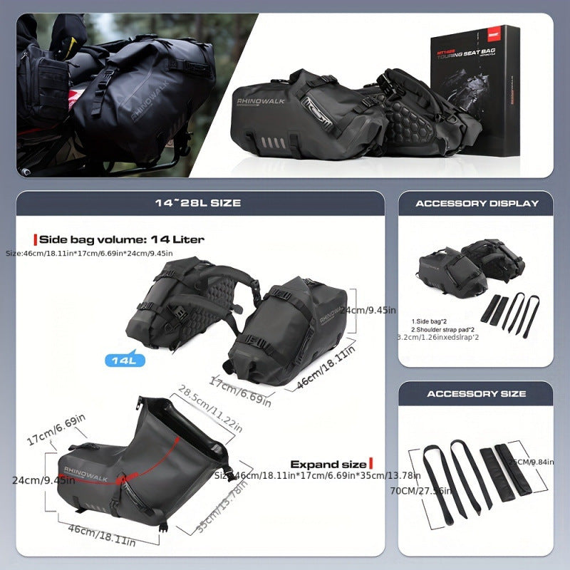 Adjustable-strap Textile Saddle Bag