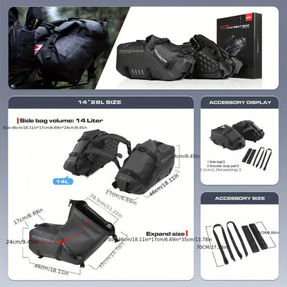 Adjustable-strap Textile Saddle Bag
