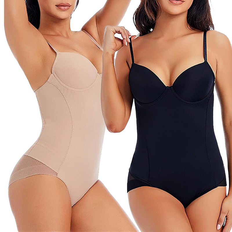 Women's Solid Color Simple Seamless One-Piece Shapewear