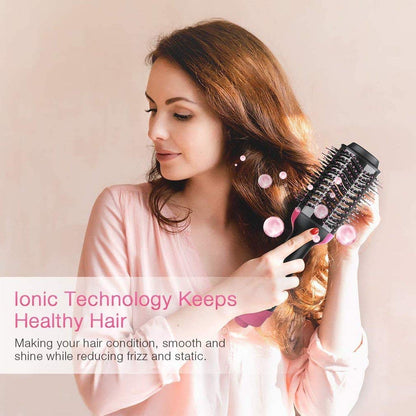 Multifunctional Hair Dryer Hot Air Brush Style Women Hair Straightener Curler One Step Electric Blow Dryer Brush