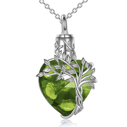 Fashion Heart-shaped Crystal Stainless Steel Necklace