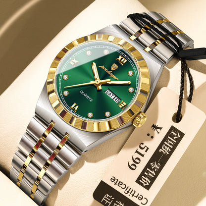 Womens Diamond-studded Waterproof Luminous Fashionable Quartz Watch