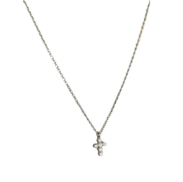 Exquisite Super Mini Cross Diamond Invisible Necklace