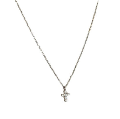 Exquisite Super Mini Cross Diamond Invisible Necklace