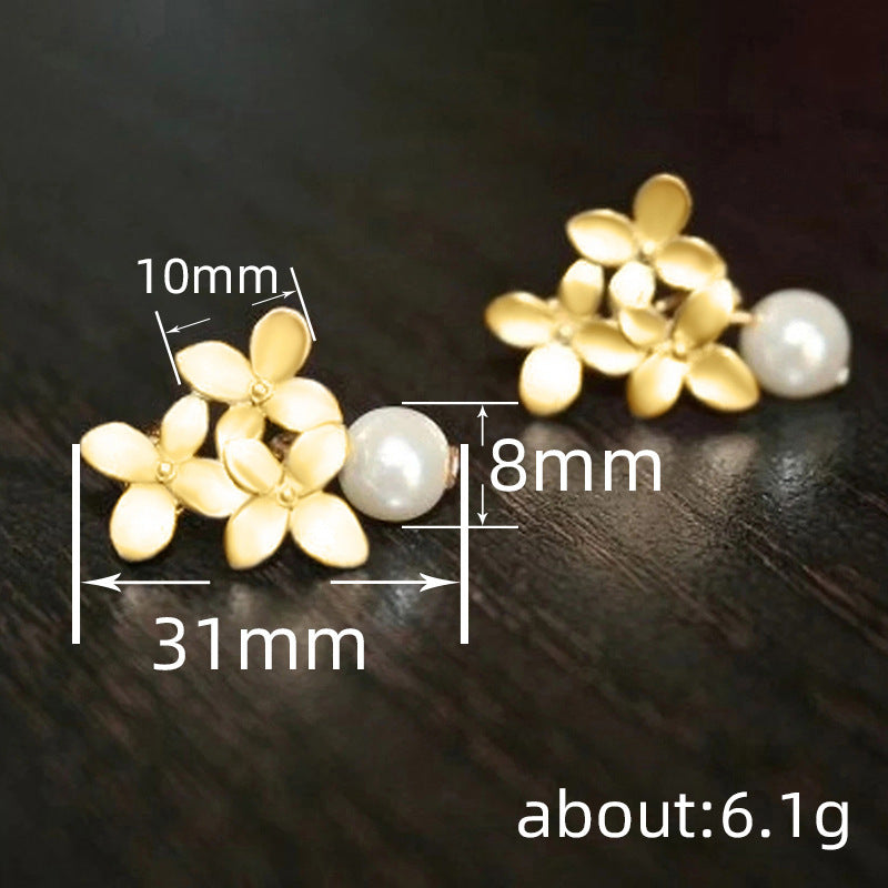 Lily Flower French-style Earrings For Women