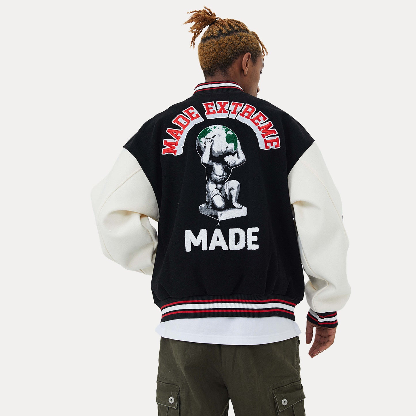 New American Retro All-match Street Woolen Baseball Uniform