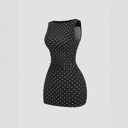 Sleeveless Round Neck Body Conscious Slimming Bohemian Dress For Women