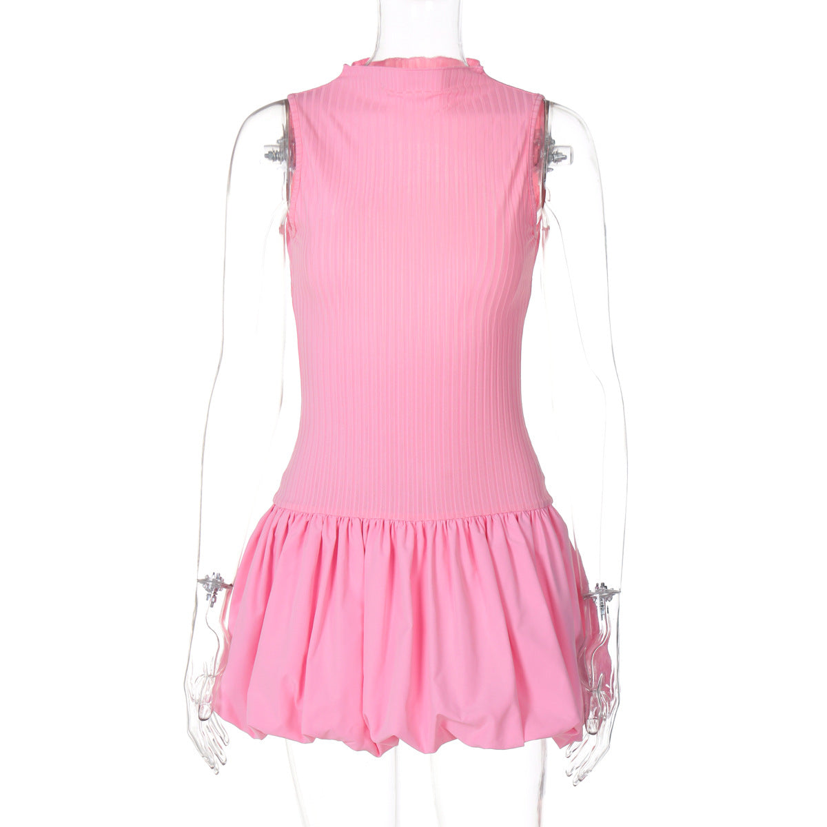Women's Summer Fashion Back Hollow Slim Pleated Dress