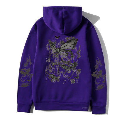 Cold Design Butterfly Hooded Sweater