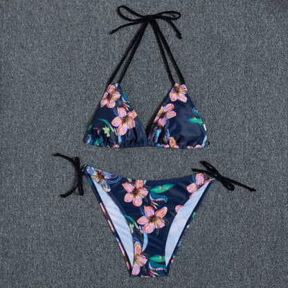 New Bikini Women's Swimsuit Printed Halter Series