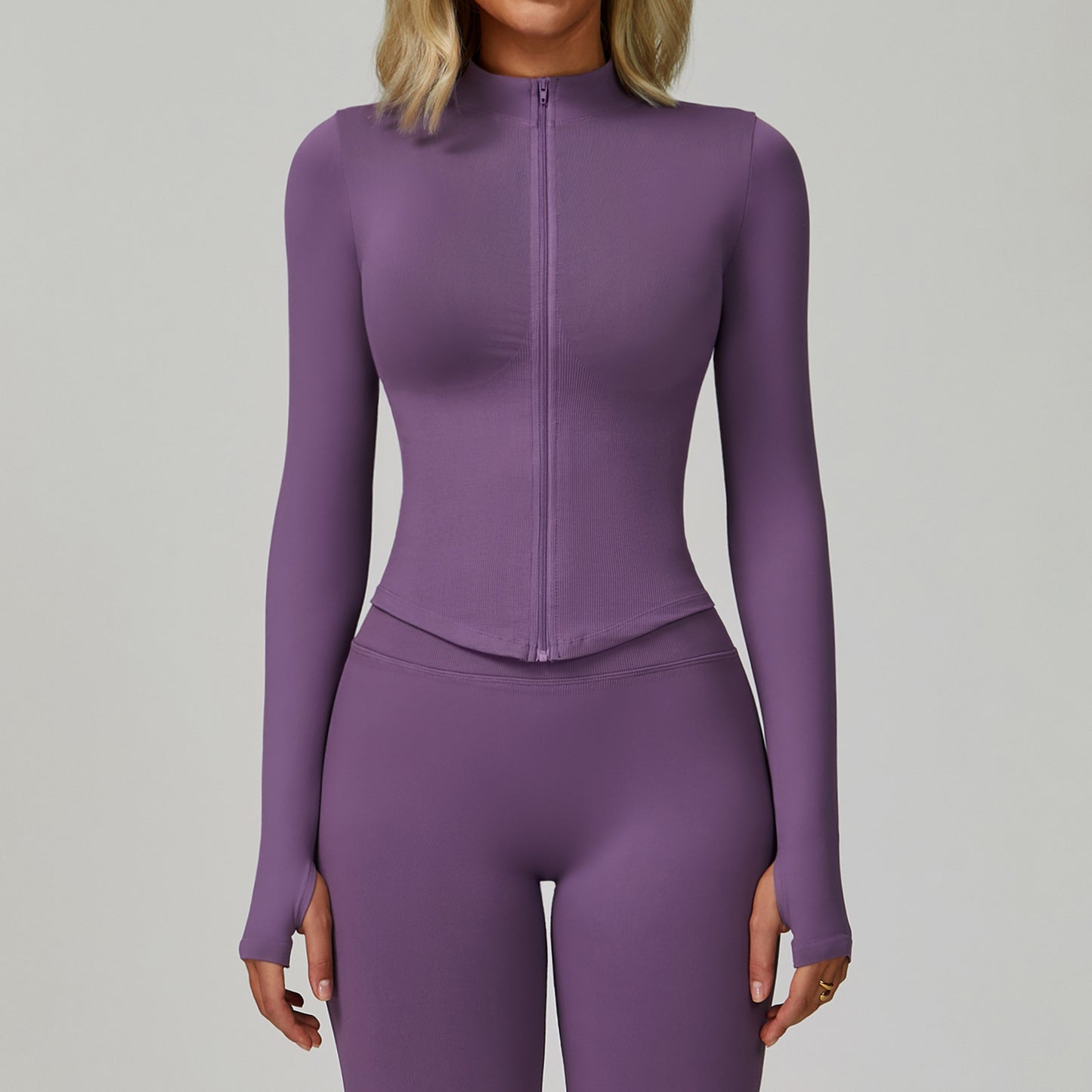 Stand Collar Long-sleeve Zipper Yoga Coat Female Quick-drying Exercise Top