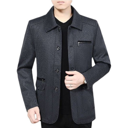 Men's Thin Stand-Up Collar Casual Loose Jacket