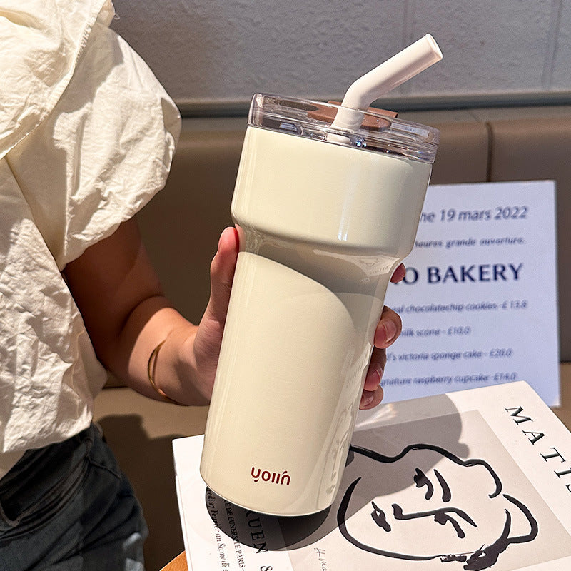 Good-looking Stainless Steel Vacuum Cup With Straw