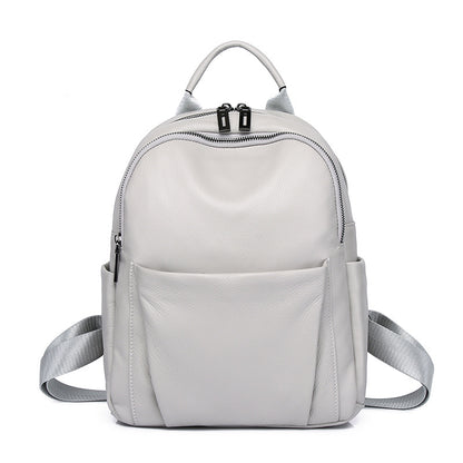 Stylish And Versatile Womens First-Layer Cowhide Backpack