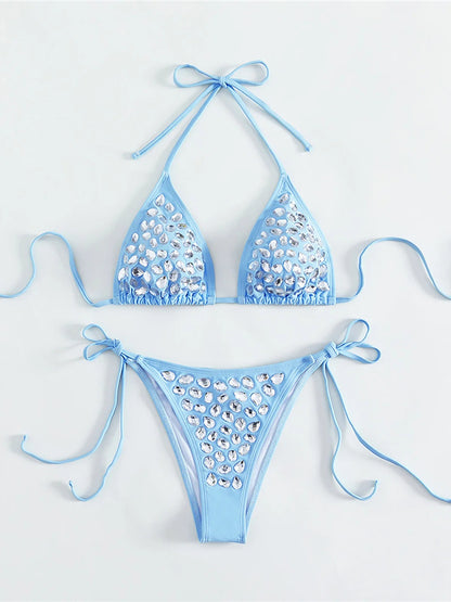 Rhinestone Crystal Ornament Swimsuit Female Sexy Swimsuit