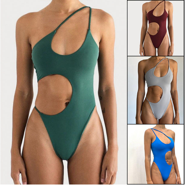 New Triangle Waist Cutout Sexy Bikini Swimsuit
