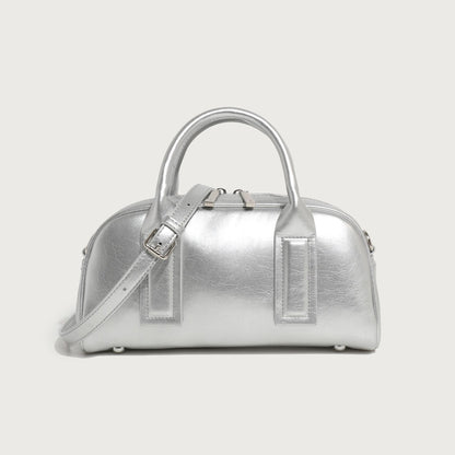 Womens Soft Leather Simple Tote Crossbody Bag With Large Capacity