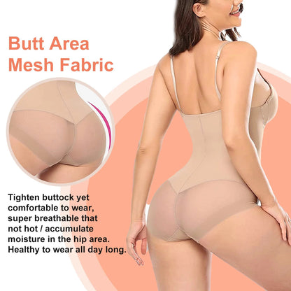 Women's Solid Color Simple Seamless One-Piece Shapewear