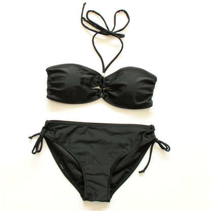 Bikini European And American Fashion Three-point Swimsuit Small Chest Gathered